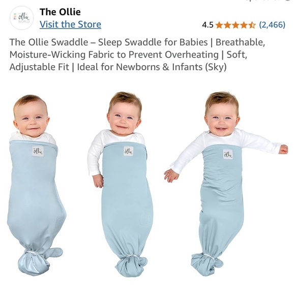 NWOT The Ollie Swaddle in Sky Blue - Picture 1 of 5
